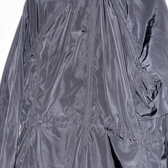 Athleta Black Trench Coat with Hood women size large - Picture 7 of 8